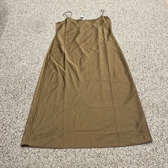 NWT J Crew Gwyneth slip dress in luster charmeuse Sz 8 Tan Formal Wedding Guest - Picture 2 of 7